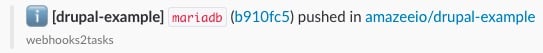 Slack notification that a push has been made in a Lagoonized repository.